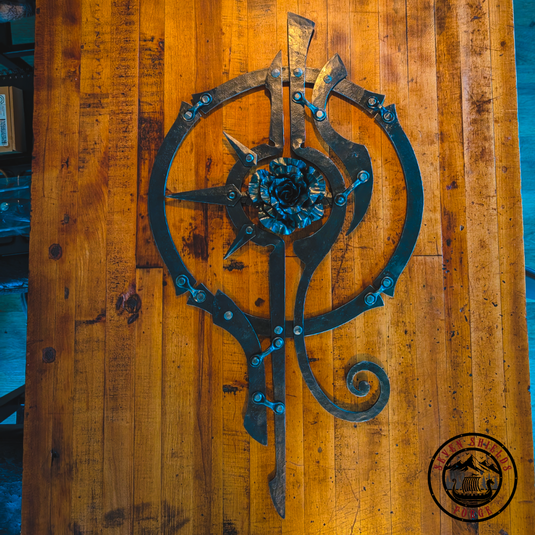 Forged Iron compass rose