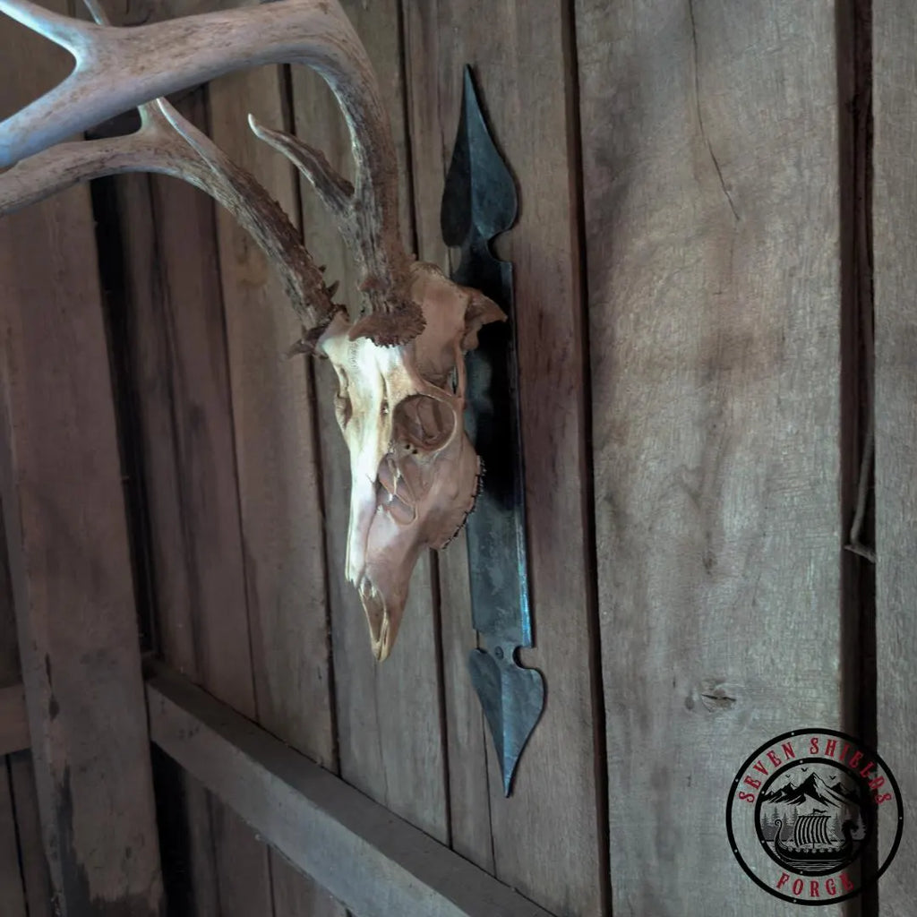 Rustic Forged Skull Mount