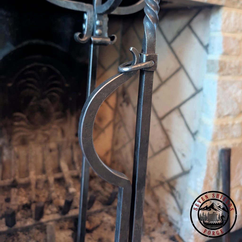 Rustic Forged Fireplace Set