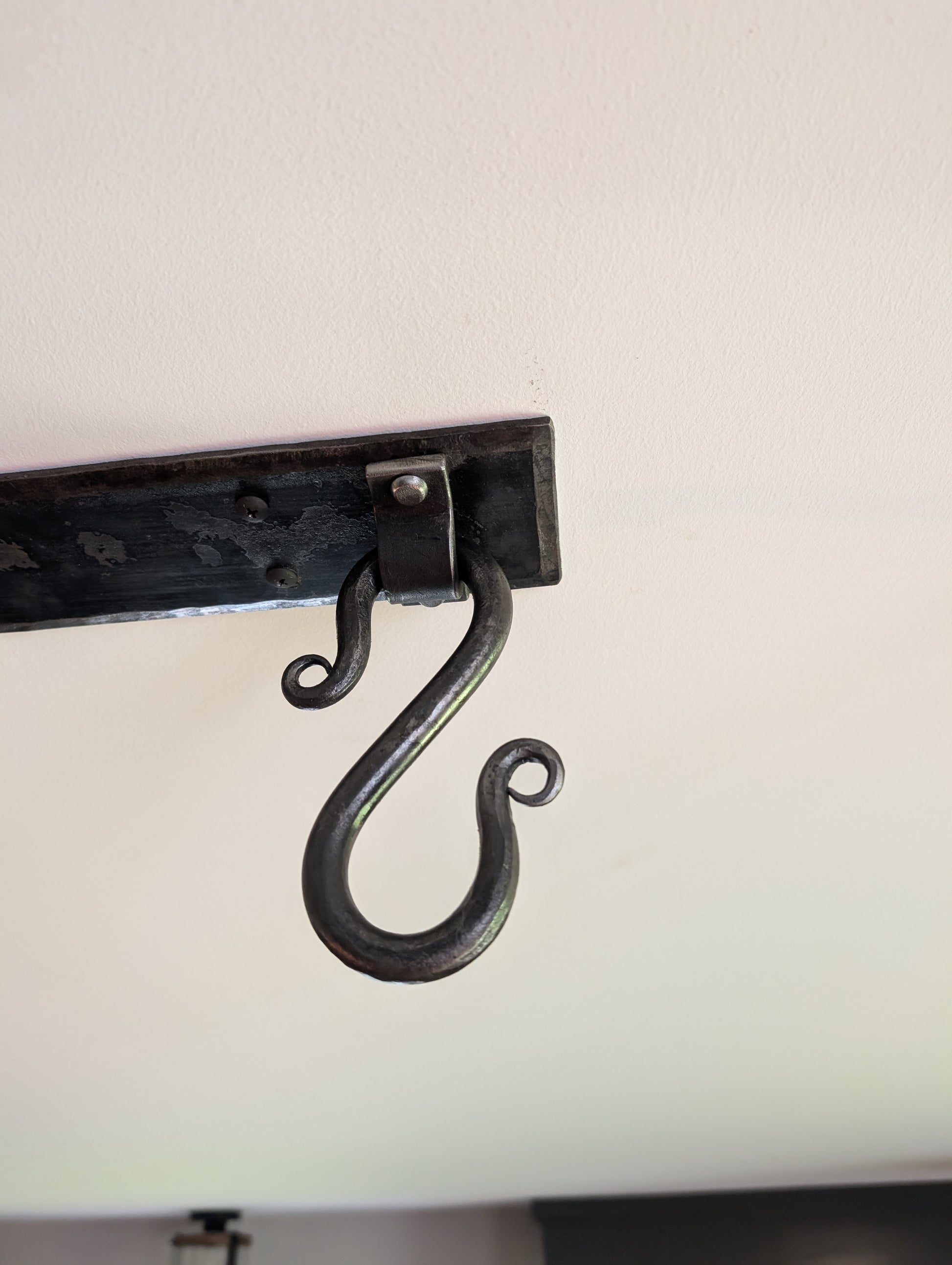Forged rustic pot rack