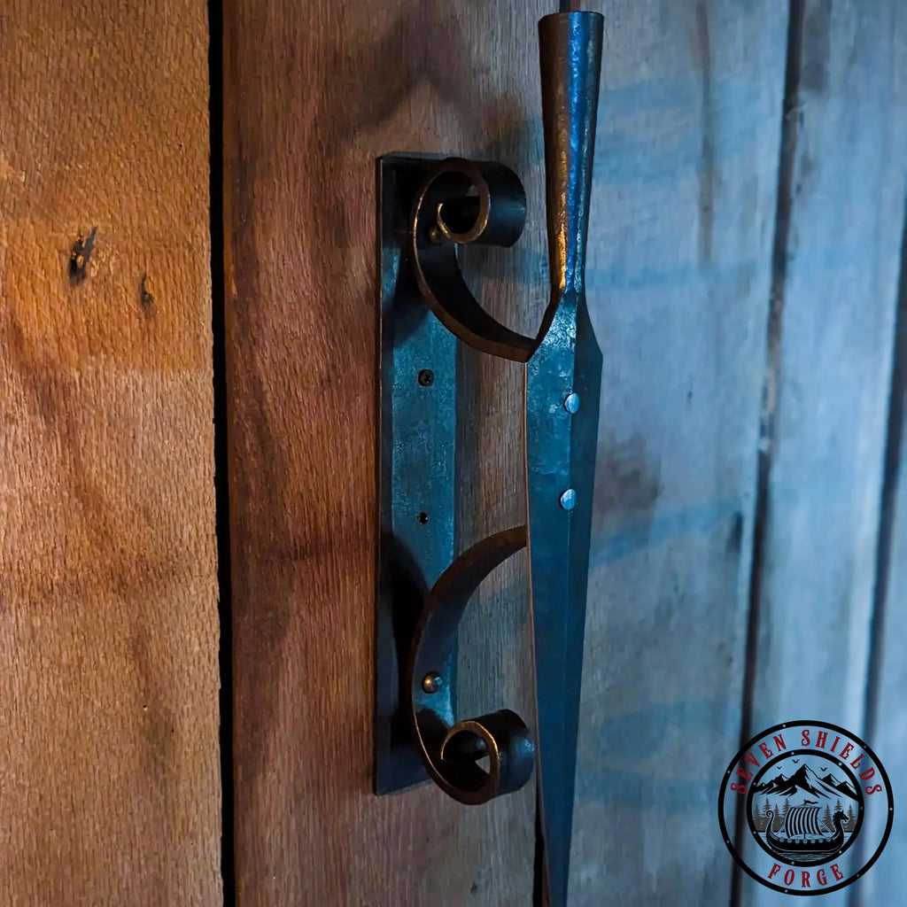 Forged spear sconce