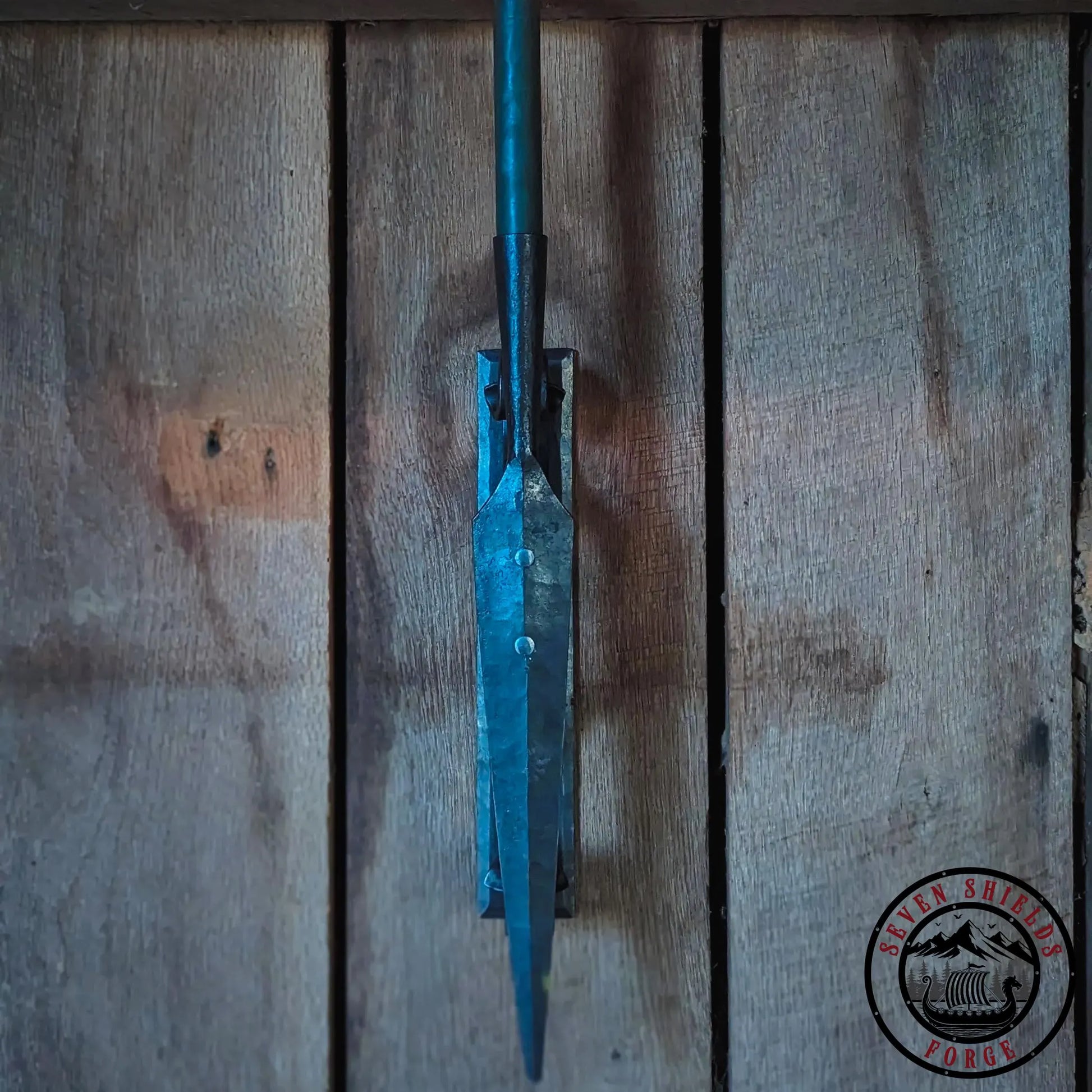 Forged spear sconce